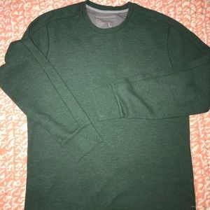 BR green long sleeve waffle shirt sz L